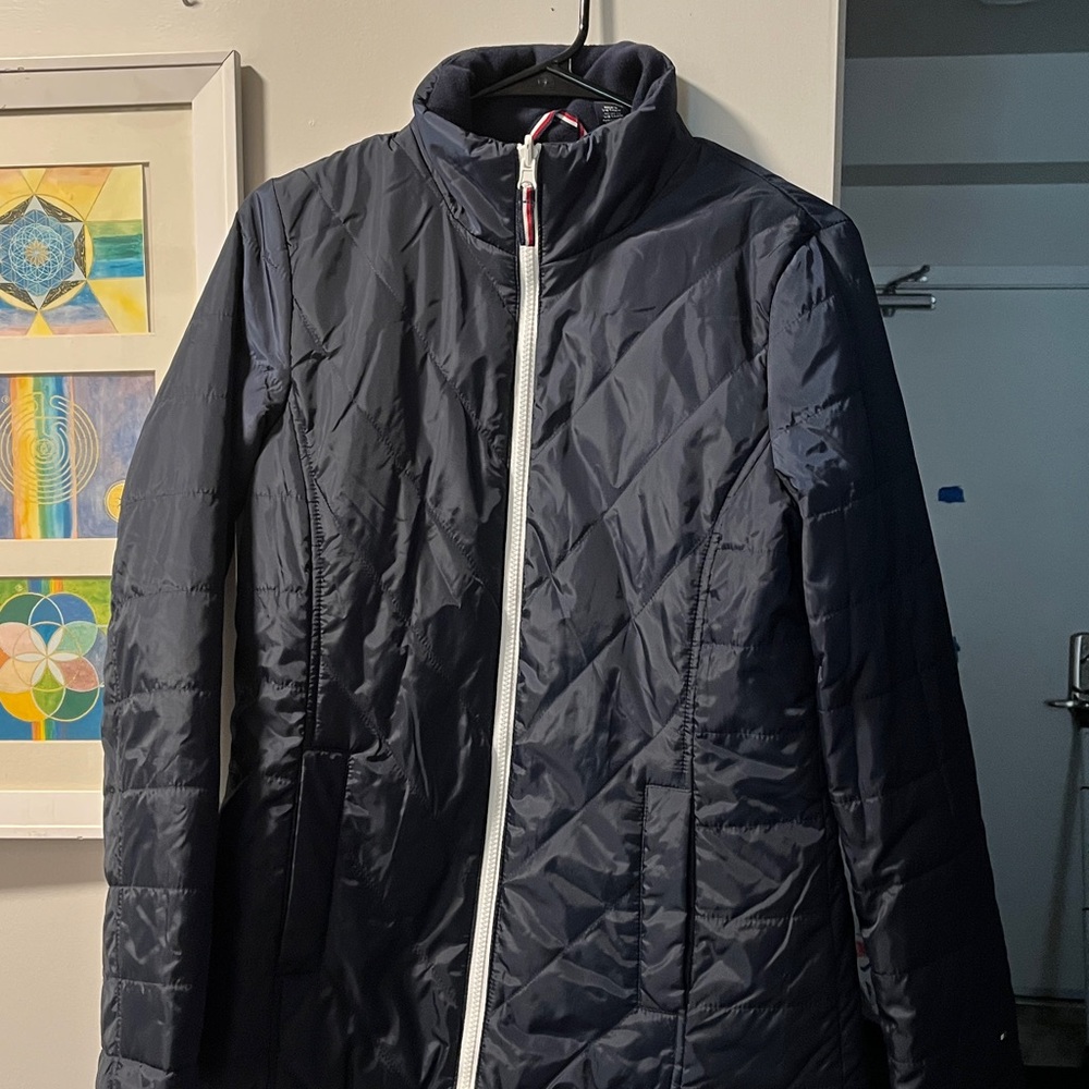 Tommy Hilfiger Navy Blue Windbreaker Jacket with inside and outside Pocket